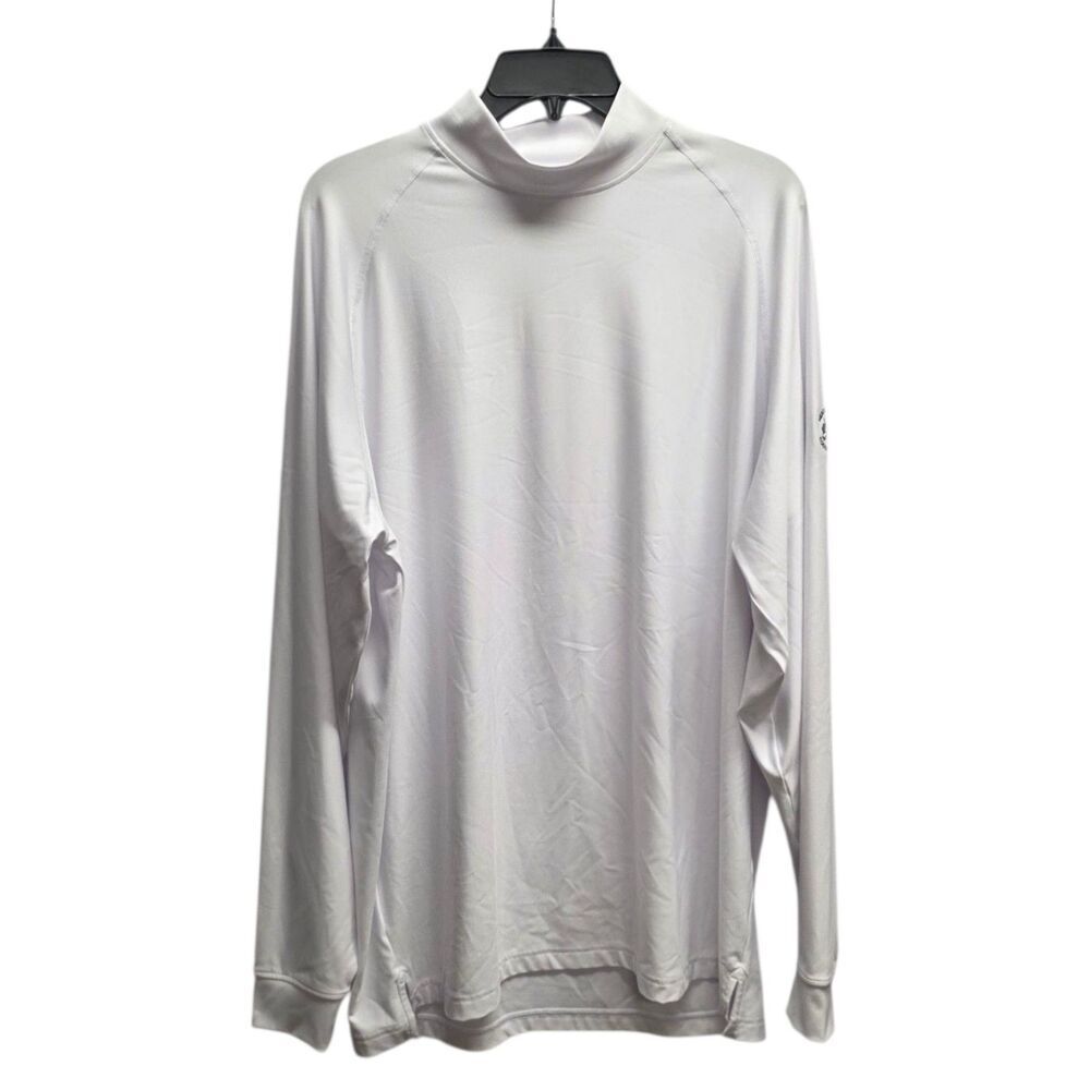 Footjoy White Mock Neck Performance Shirt L